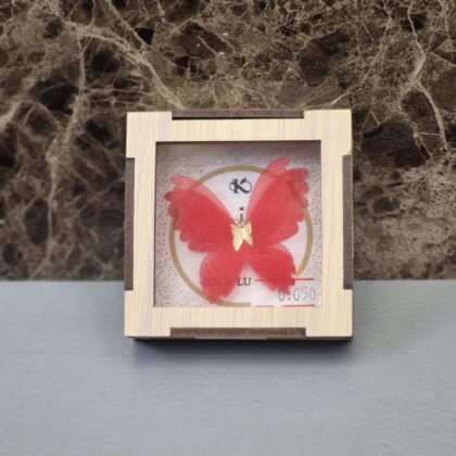 پلاک های کادویی پروانه ای 50 سوتی (طلا و پارچه)